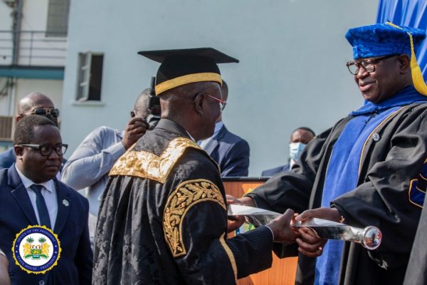 H.E. President Dr. Rtd. Julius Maada Bio and also double as University Visitor